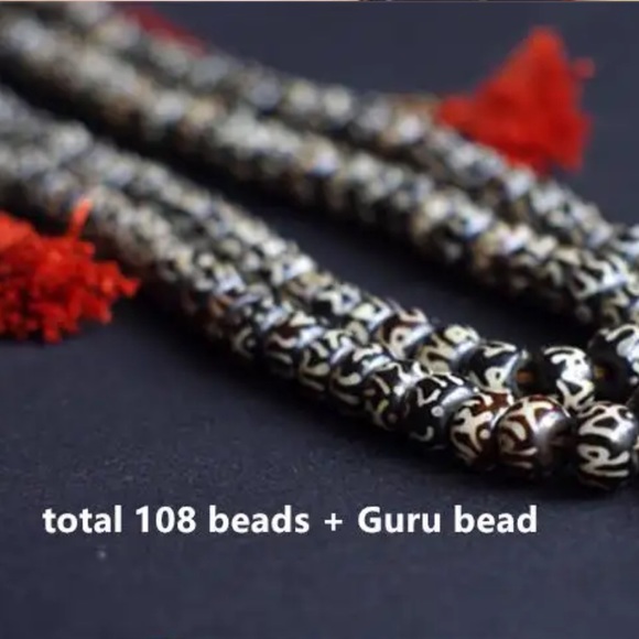 Yak bone Sanskrit prayer bead Meditation mala - Picture 12 of 12